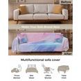 thumbnail image 3 of Pink Purple Sofa Couch Covers for Dogs,Washable Sofa Throw Cover Single Slipcovers for Armchair with Tassel,Contemporary Blue Smear Painting Abstract Art Couch Protector Towel Blanket Medium 71x91, 3 of 8
