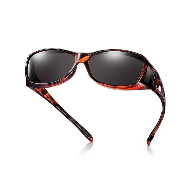 TINHAO Fit Over Glasses Sunglasses Wrap Around Polarized Sunglasses for