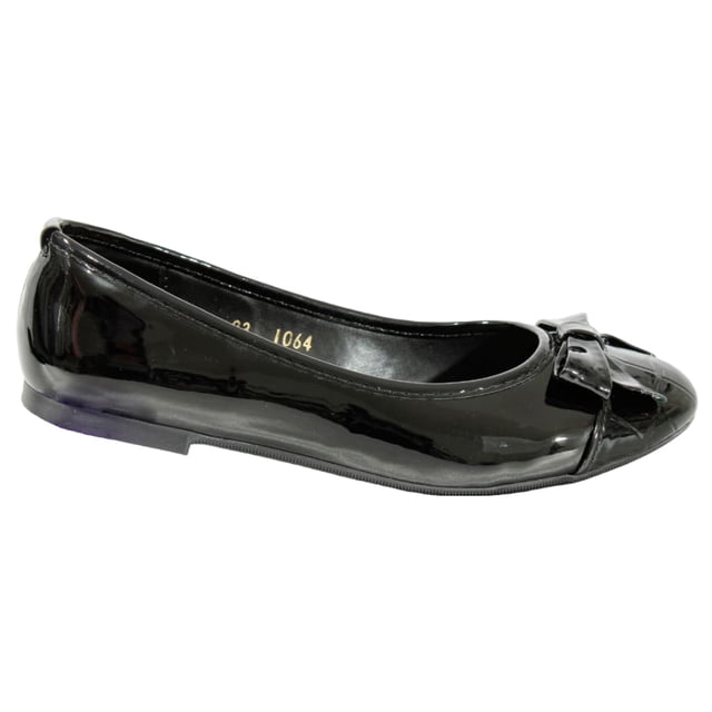 Zapato Flats Balerina Casual Niña Mujer T-23 Color Ng Charol Lgto 1064 Piso Comodos