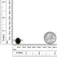 thumbnail image 6 of Gem Stone King 925 Silver and 10K Yellow Gold Black Onyx and White Lab Grown Diamond Engagement Ring for Women | 4.08 Cttw | Oval 12X10MM | Gemstone December Birthstone | Size 7, 6 of 6