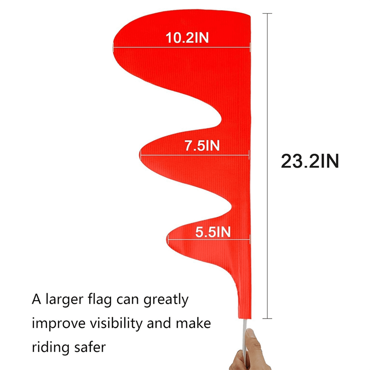 Drapeau Sécurité Vélo Enfant Réfléchissant - 1 Drapeau + 5 Tiges Fibre De Verre - Visibilité Maximale