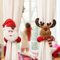 thumbnail image 6 of LUODU Christmas Decorations Indoor Curtain Decorations 3D Christmas Old Man Santa Snowman Fawn Curtain Button Family Christmas Atmosphere Dress Up, 6 of 8