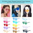 thumbnail image 4 of 14 Pares Gafas de Sol sin Montura en Forma de Corazón, Gafas de Fiesta de Color, Gafas de sol en Forma de Corazón, Gafas de Disfraz Divertidas,para Carnaval, de Navidad, Fiesta de Cumpleaños, 4 of 5