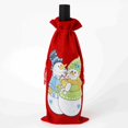 thumbnail image 1 of Bolsa de regalo para botella de vino tinto con pintura de diamantes DIY de Navidad, decoración de Navidad, Santa Claus, alce, bolsa de tela bordada, 1 of 4