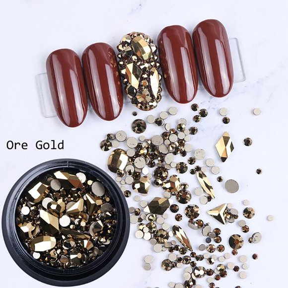 Fiudx Pegatinas En Uñas, Kits En Familia, Herramienta En Decoración de Uñas, Perlado Duradero, Uñas Artificiales Naturales, Uso En Salón de Belleza, Regalo Creativo, Colores Variados.
