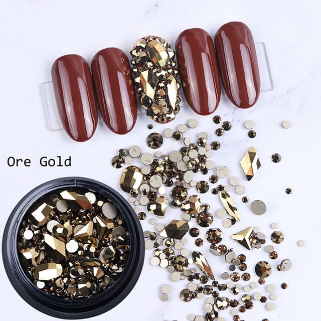 Fiudx Pegatinas En Uñas, Kits En Familia, Herramienta En Decoración de Uñas, Perlado Duradero, Uñas Artificiales Naturales, Uso En Salón de Belleza, Regalo Creativo, Colores Variados.