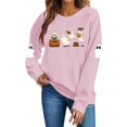 thumbnail image 4 of Meichang Halloween Sweatshirt for Women Ghost Graphic Sweatshirts Oversized Long Sleeve Crew Neck Pullover Casual Sweatshirt, 4 of 6