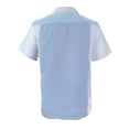 thumbnail image 3 of Men's Retro Charlie Sheen Two Tone Guayabera Bowling Shirt, 3 of 3