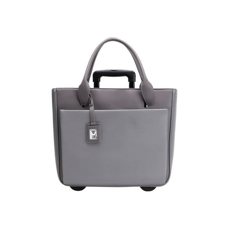 UPC: 0850014057008 | Women s Rolling Laptop Tote Bag | Top Handle | Fits Up to 17.3  inch Laptop Wheeled Briefcase for Business Travel (Gray)