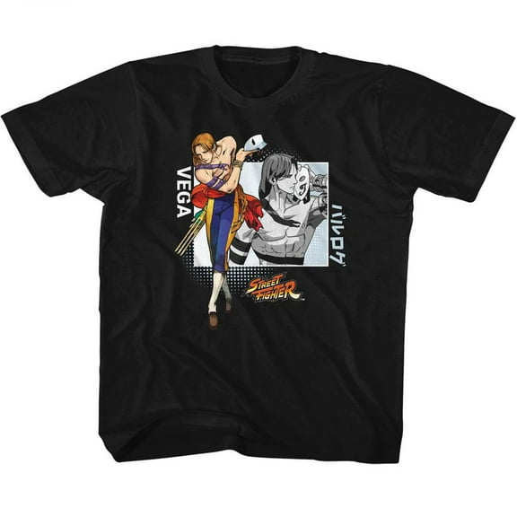 Street Fighter Vega Black Adult T-Shirt