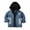 Black, variant on Boys Hooded Denim Jacket,Fake Layered Boys Girls Casual Outerwear for Fall Winter Black Size 70