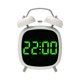 thumbnail image 4 of Reloj despertador digital Relojes ajustables Fort doble alarma para dormitorios interiores Verde, 4 of 9