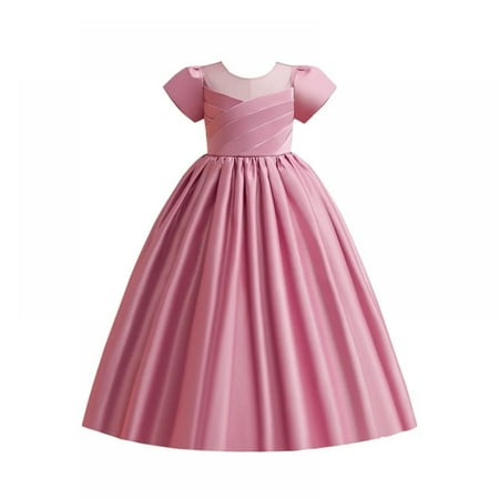 

XBASW Toddler Kids Teen Sleeveless Dresses Flower Girl Bridesmaid Dress Summer Party Gown for Girls 4-14Y