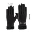 thumbnail image 3 of Winter Ladies Warm Gloves with Cuff, Thickened Riding Driving Gloves, Fashion Heating Hand Protection, Thermal Insulation, Cold Weather Outdoor Activities, 3 of 6