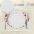 thumbnail image 3 of Ambesonne Live Laugh Love Place Mats Set of 4, Heart Butterfly, Standard Size, Pale Pink Black White, 3 of 6