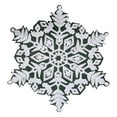 thumbnail image 2 of Christmas Snowflake Placemats, 14" Embroidered Washable Snow Flake Mats, Round Table Coaster, Snowflake Doilies for Dinning Tables, Xmas Party Winter Holiday Decoration (Blackish Green), 2 of 7