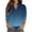 Blue, variant on OIOLOYJM Golf Shirts for Women V Neck 3/4 Sleeve Geometric Print Polo Shirts Spring Lapel Collar Loose Fit Sports T Shirts Work Casual Outfits Gray M