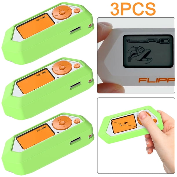 Funda Silicona 3 Uds Carcasa Juego Portátil Antiarañazos para Flipper Zero () Verde