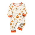 thumbnail image 2 of Matching Family Halloween Pajamas Set - Cute Pumpkin Print 2-Piece PJS for Adults & Kids | Holiday Family Pajamas Baby 24 Months, 2 of 4