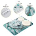 thumbnail image 4 of Wolf with Heart Ring Dish Drying Mat 18x24 Absorbent Microfiber Draining Rack Pad for Kitchen Counter Sink, 4 of 8