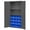 Blue, variant on Durham 3602-BLP-14-2S-5295 14 Gauge Flush Door Style Lockable Cabinet with 14 Blue Hook on Bins & 2 Adjustable Shelves, Gray - 36 in.
