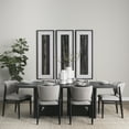 thumbnail image 2 of Tarro 84" Rectangular Textured Black Wood w/ Geometrical Base Dining Table, 2 of 6