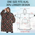 thumbnail image 4 of Oversized Wearable Blanket Hoodie,Dark Christmas Drink and Cookie Pattern Sherpa Blanket Hoodie with Super Pockets,Super Warm Fuzzy Pullover for Women & Men, 4 of 6