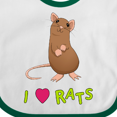 thumbnail image 4 of Inktastic I Love Rats Boys or Girls Baby Bib, 4 of 4