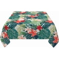 thumbnail image 3 of Hawaiian Leaf Tablecloth Square 54 Inch Summer Tropical Palm Leaves Table Cloths Floral Table Cover Waterproof Wipeable Tabletop Decor for Dining Kitchen Camping Picnic Party, 3 of 6