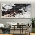 thumbnail image 4 of Abstract Brown Red Oil Painting Large Black White Abstract Wall Art Modern Handmade Canvas Painting Brown and Gray Wall Art Decor,Unstretched,Frameless,(51*102cm)20*40Inches, 4 of 5