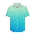 thumbnail image 4 of S-5X Plus Size Shirts for Men Big & Tall Short Sleeve Button-Down Tshirts Shirt Mens Gradient Printed Collar Summer Hawaiian Beach Tees Tops, 4 of 5