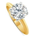 thumbnail image 2 of Pompeii Certified 3Ct Diamond Solitaire 14k Yellow Gold Round Cut Engagement Ring Lab, 2 of 3
