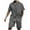 Gray, variant on VBTAPA Mens 2 Piece Summer Outfits Corduroy Shirt and Shorts Set Short Sleeve Button Down Beach Vacation Matching Sets Baggy Comfy Lounge Set Gray XXL