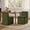 Green-Fabric, variant on Spruce & Spring Armless Dining Chair with Casters and Washable Slipcover Set of 2, Sand in Fabric