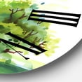 thumbnail image 3 of Designart 'Rural House In Blossoming Greenlands' Traditional Wall Clock, 3 of 5