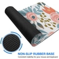 thumbnail image 6 of Pink Flowers and Blue Leaves Desk Mouse Pad Pad Mouse Waterproof Non Slip for Office Home Work Gaming Desktop Tables Mousepad Rubber Base Mousepad with Stitched Edges 35.4x15.7inches, 6 of 7