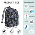 thumbnail image 5 of Mushroom and Eye Black Pattern Backpack for School, Cute School Bag with Adjustable Shoulder Straps and Padded Back, 15.7"x11.8"x5.5", 5 of 5