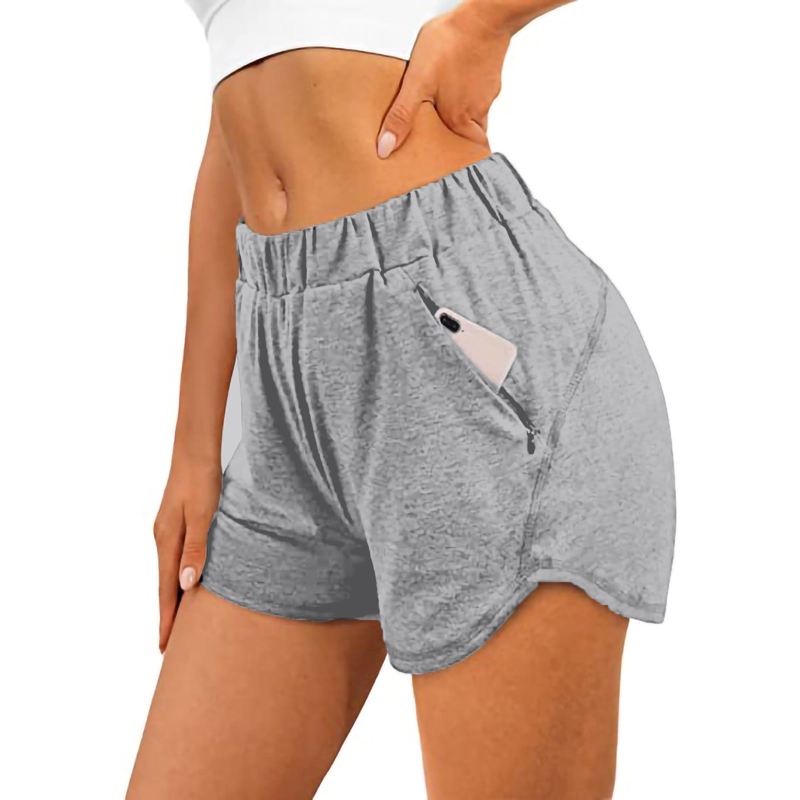 Womens Workout Shorts Athletic Running 