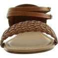 thumbnail image 3 of BellaMarie Tevo-8 Braided Ankle Strap Buckle Basic Comfort Flat Sandals, 3 of 4