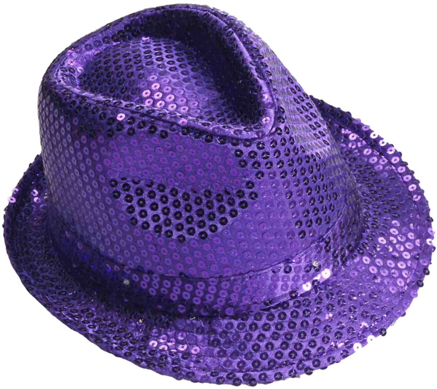 Purple Sequin Mardi Gras Fedora