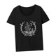 thumbnail image 5 of Camiseta para mujer con cuello redondo, ropa de calle, camisetas de verano para caminar de vacaciones L, 5 of 7
