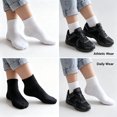 thumbnail image 3 of DOVACKA 6 pairs Women's Cushioned Ankle Socks, Breathable Cotton Solid Color for Athletic Running, 3 of 5