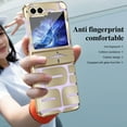 thumbnail image 5 of ELEHOLD Plating Clear Case for Samsung Galaxy Z Flip 5,Clear Back PC Plating Bumper for Women Men Hybrid Shockproof Full Body Hinge Protective Case for Samsung Galaxy Z Flip 5,Gold, 5 of 7