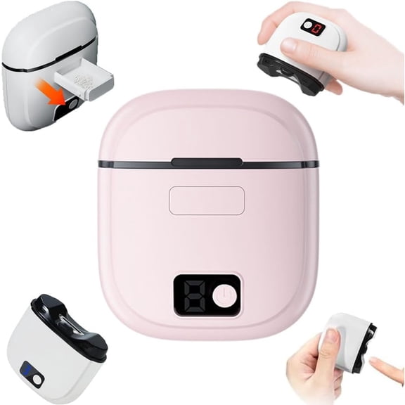 Electric Nail Clippers for Seniors Thick Toenails, Electric Toenail Clippers with LED Light, Polishing & Storage Box, Upgraded Automatic Nail Trimmer for Adults (Pink)