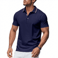 thumbnail image 2 of Camisa Casual de Corta para Hombre - Colección de Colores Lisos - Verano 2025 Azul Marino XXL, 2 of 7