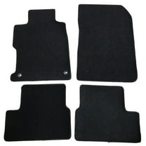 Ikon Motorsports Compatible with 12-13 Honda Civic Coupe OE Factory Style Black Nylon Carpet Car Floor Mats Front Rear 4pcs 2012 2013