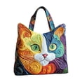thumbnail image 2 of Quilted Tote Bag for Women Large Capacity Everyday Bag with Embroidery Detail Laptop Crossbody Shoulder Bag for Office Commute Travel and Weekend Outing, 2 of 6