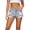 Light Blue, variant on Costeam Womens Distressed Ripped Denim Shorts Fake Two Piece Frayed Raw Hem Dual Side Pockets Button Zipper Fly Low Waist Casual Summer Streetwear Bottoms