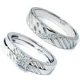 thumbnail image 2 of Pompeii 1/4ct Diamond Engagement Matching Wedding Ring Set 14K White Gold (G/H,I2-I3), 2 of 3
