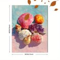 thumbnail image 3 of Pink Coastal Canvas Print, Beach Shells Bikini Art, Preppy Summer Beachy Room Wall Decor, 3 of 8
